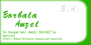 borbala amzel business card